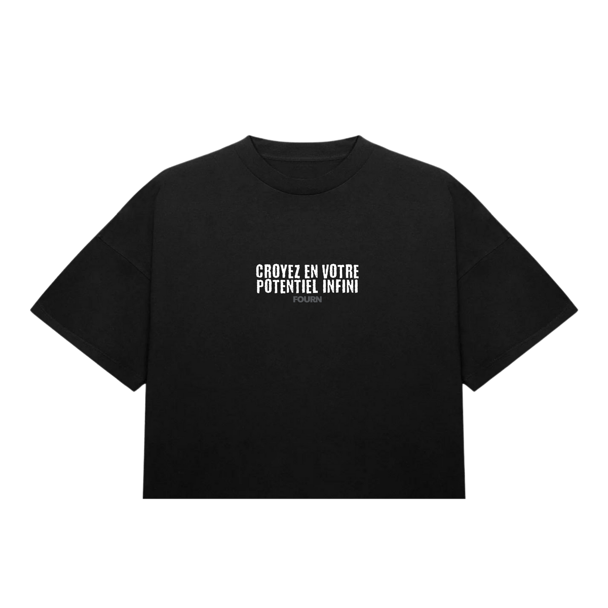 Believe In Your Boundless Potential Oversized T-Shirt - Black