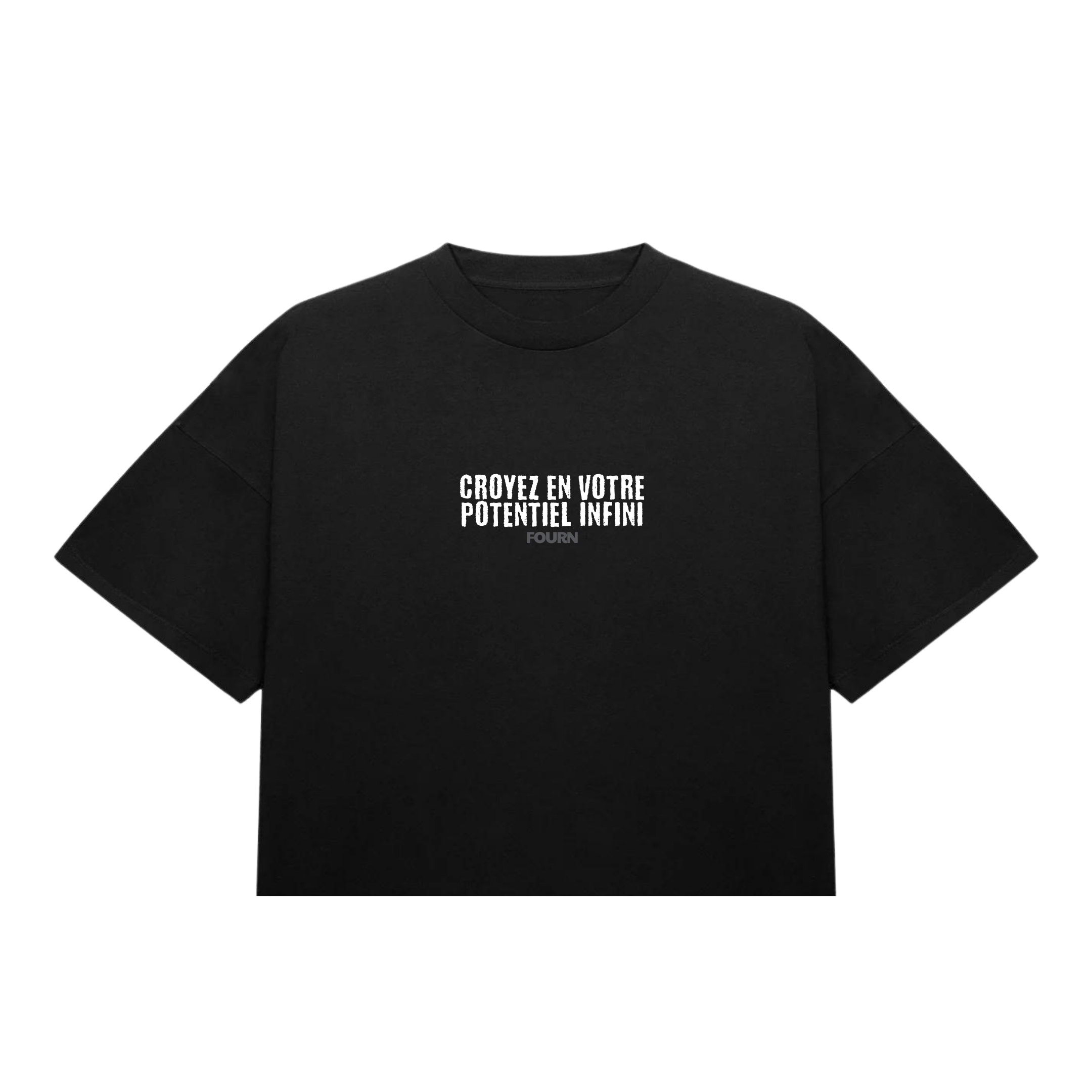 Believe In Your Boundless Potential Oversized T-Shirt - Black