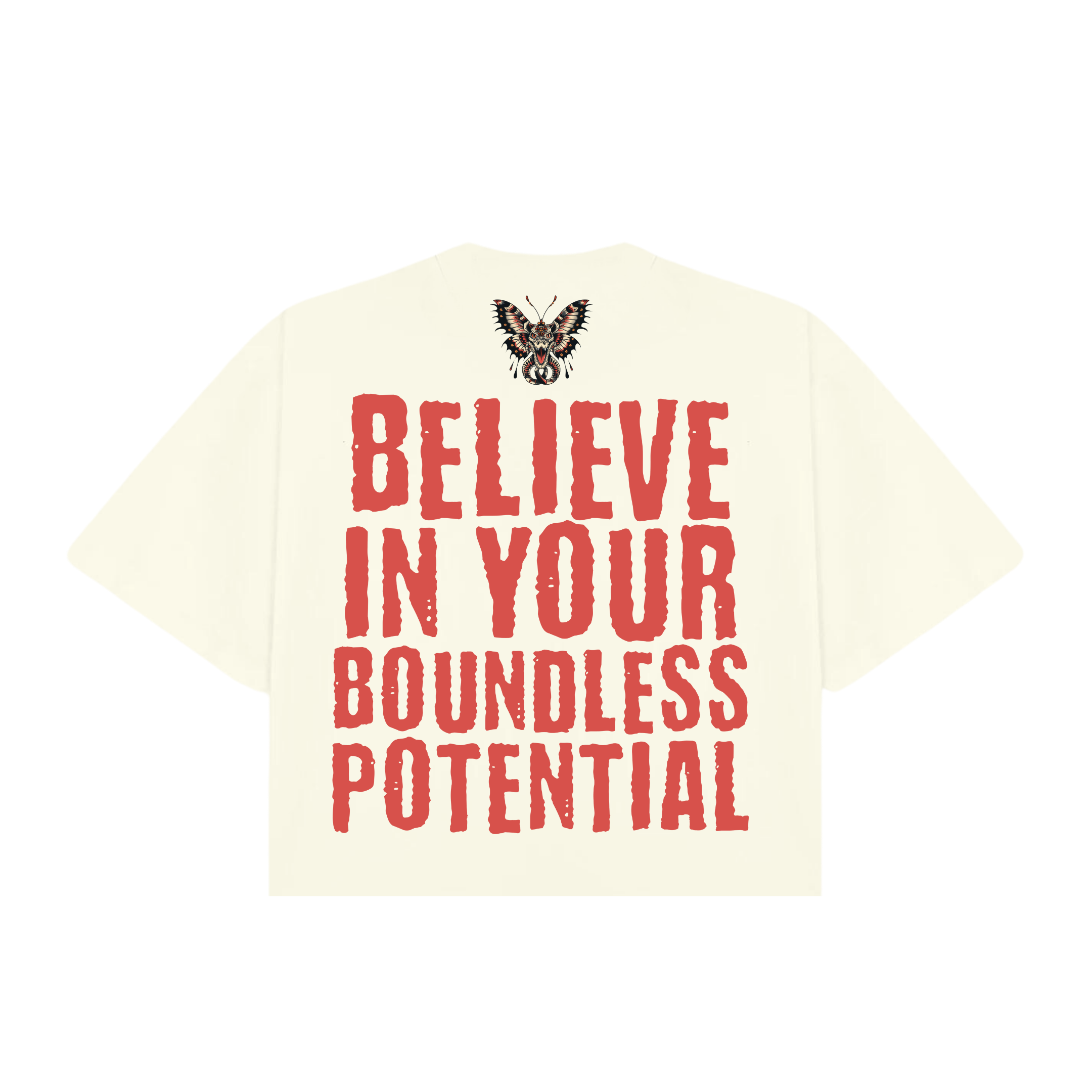 Believe In Your Boundless Potential Oversized T-Shirt - Black