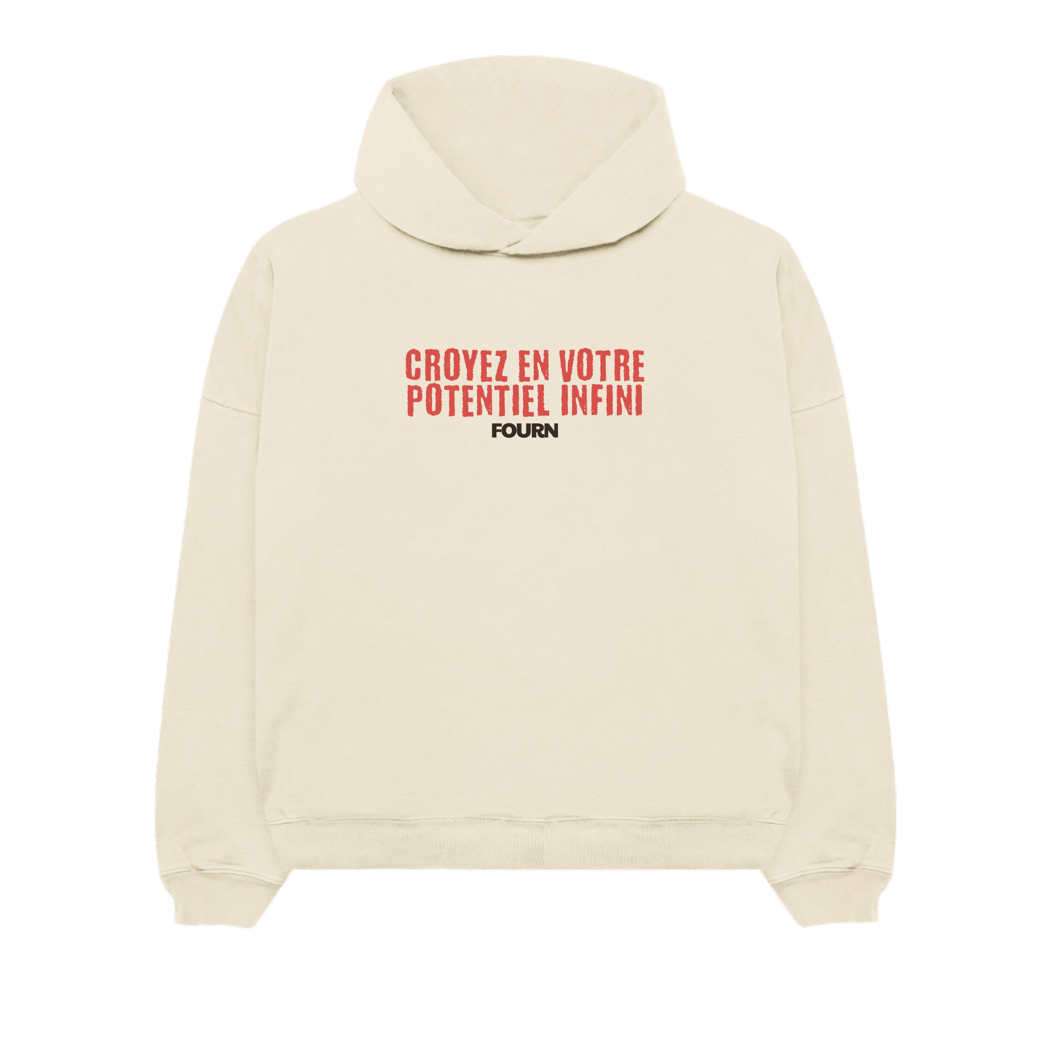 Believe In Your Boundless Potential Plush Hoodie - Black Edge