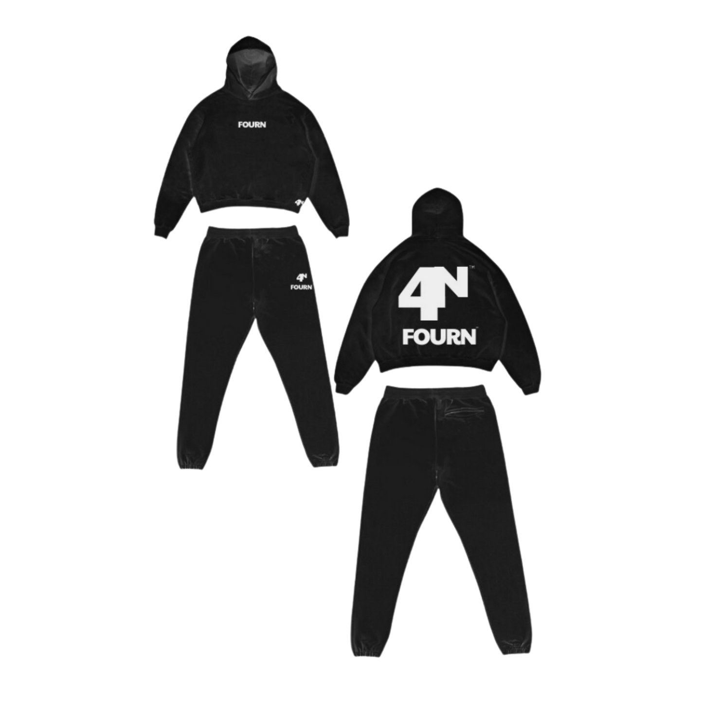 FOURN "Originals" Hoodie + Jogger Set (Black)