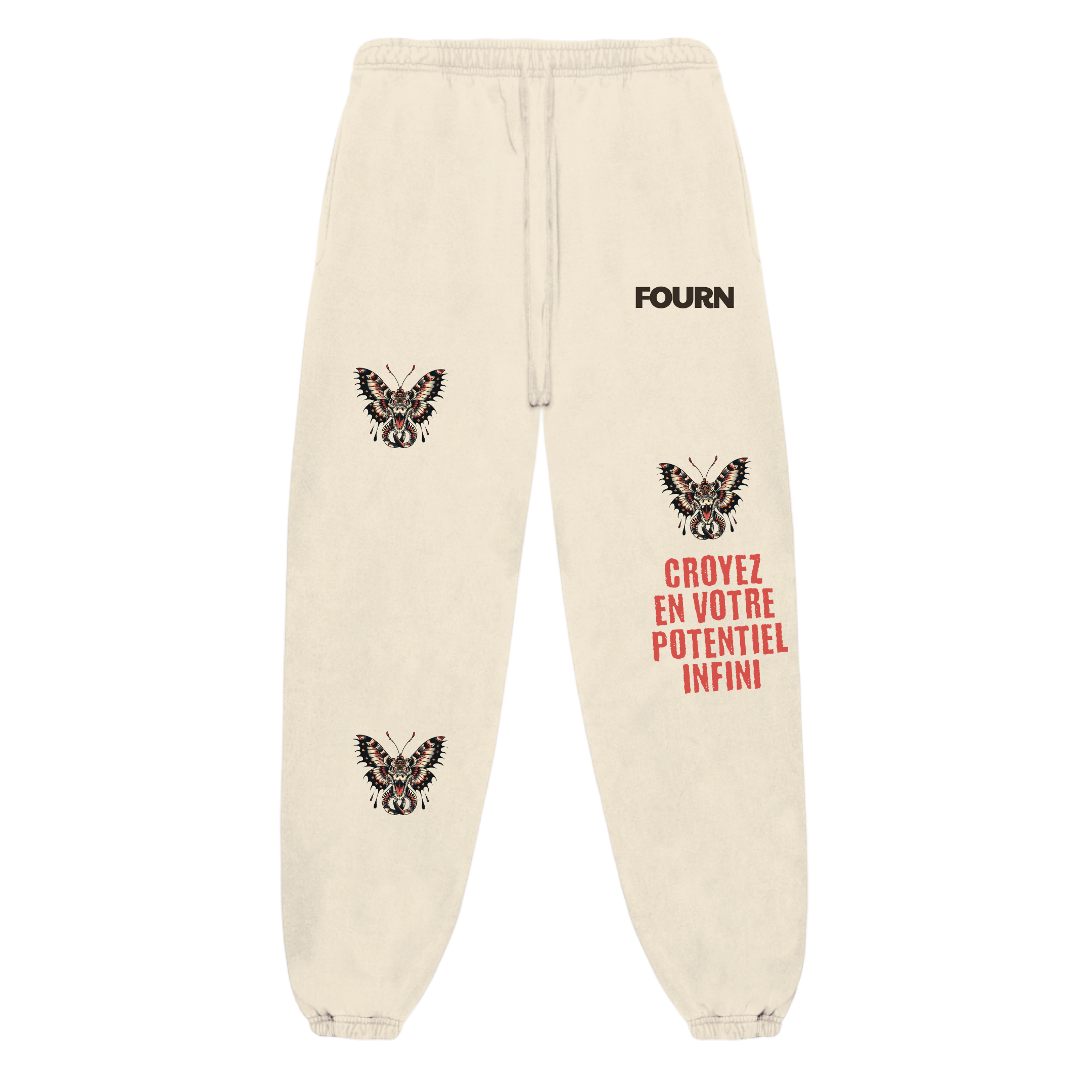 Believe In Your Boundless Potential Plush Sweats - Black Edge