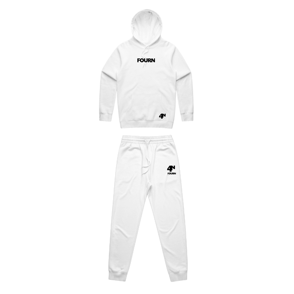 FOURN "Originals" Hoodie + Jogger Set (White)
