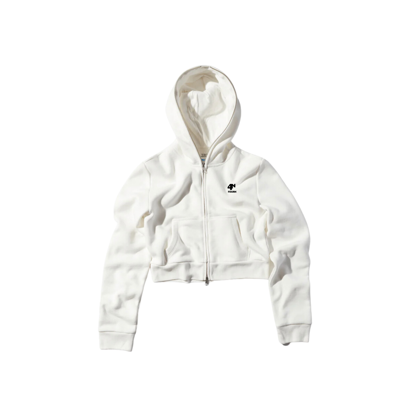 Off White Crop Top Full Zip Body Bag Jacket - Fall Collection