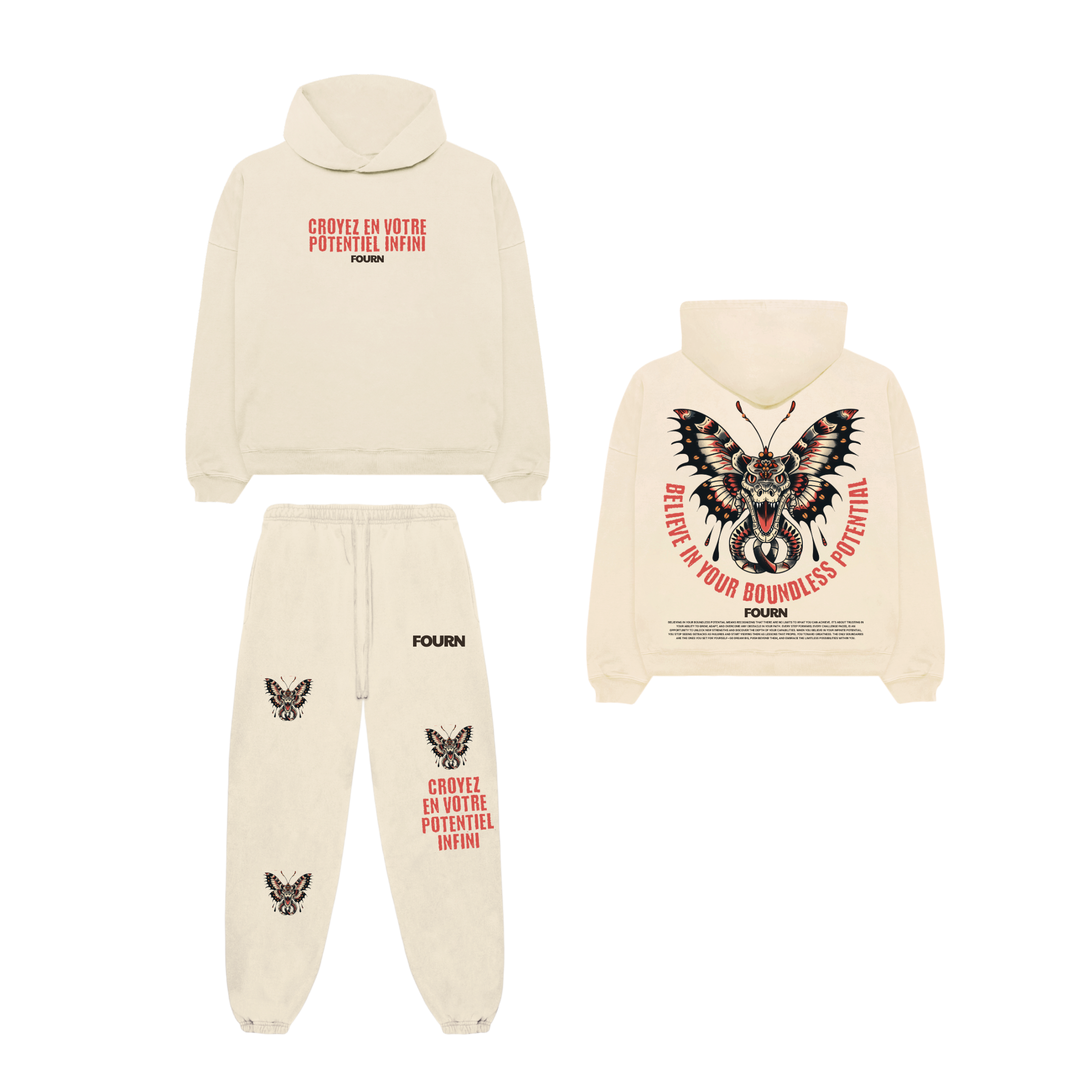 Believe In Your Boundless Potential Plush Set - Creme