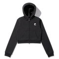 Ladies Crop Top Full Zip Body Bag Jacket - Fall Collection (Black)