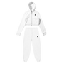 Ladies Crop Top Full Zip Set  - (White) - Fall Collection