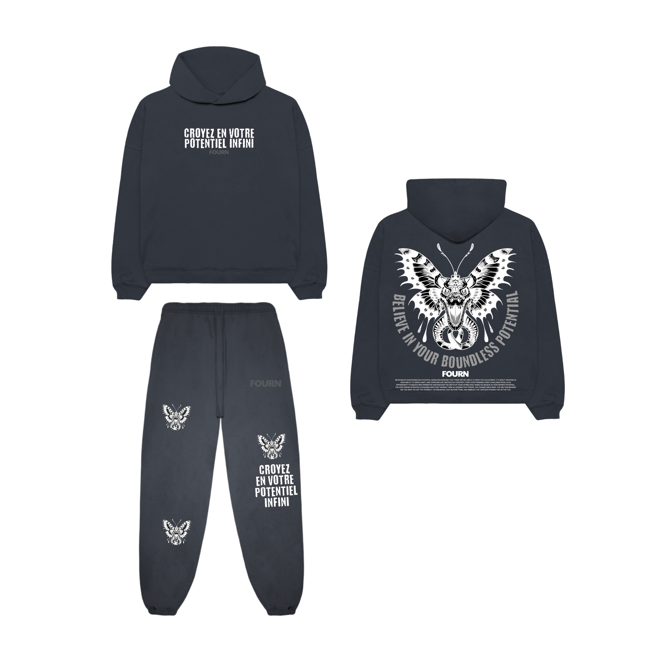 Believe In Your Boundless Potential Plush Set - Black Edge