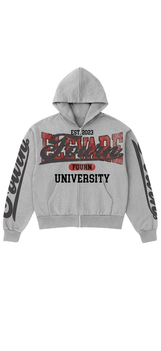 FOURN UNIVERSITY ZIP UP-GREY