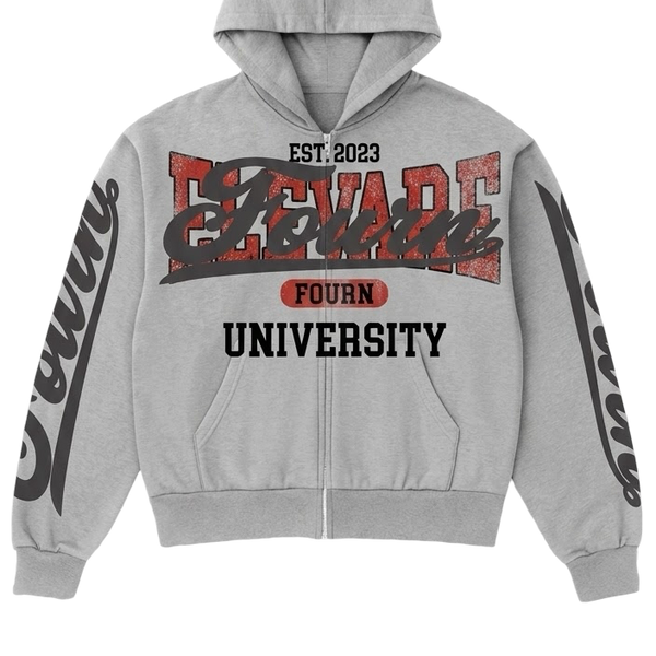 FOURN UNIVERSITY ZIP UP-GREY